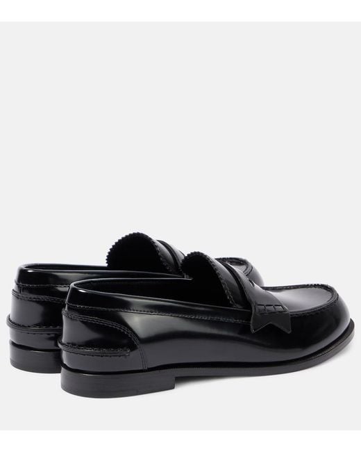 Christian Louboutin Black Penny Leather Loafers