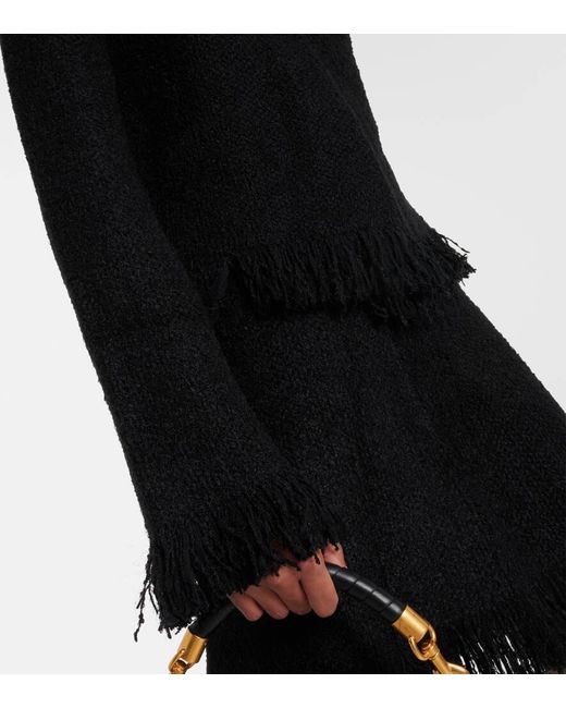 Chaqueta de tweed de mezcla de lana Chloé de color Black