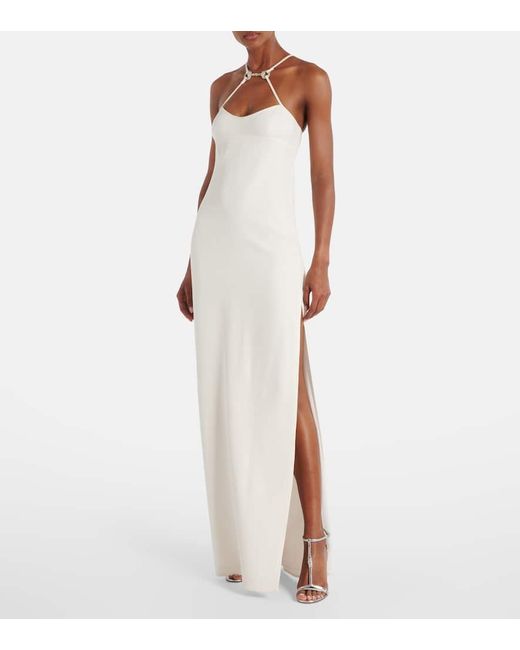 Sandalias De Piel Adornadas Gucci de color White