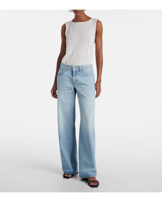SLVRLAKE Denim Blue Mica Wide-Leg Jeans