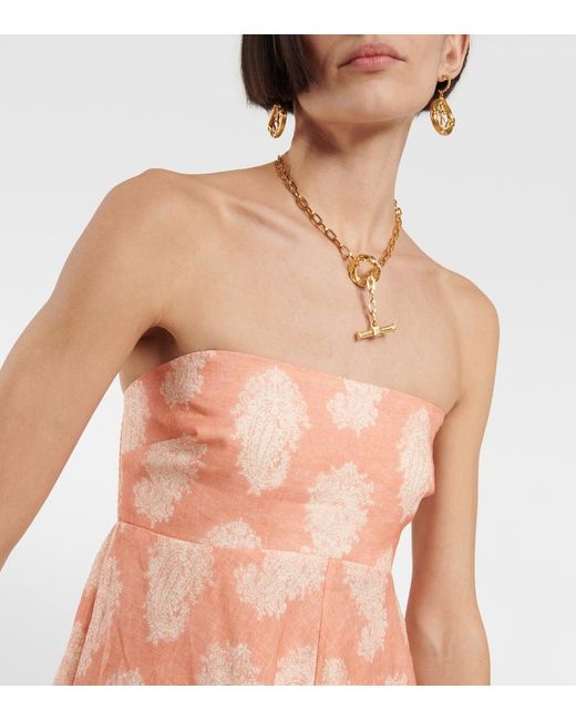 Zimmermann Orange Printed Midi Dress
