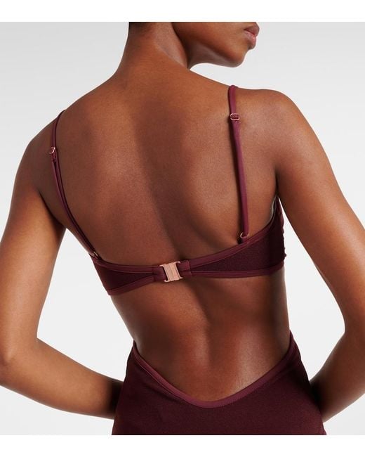Johanna Ortiz Cutout Gathered Terry Swimsuit