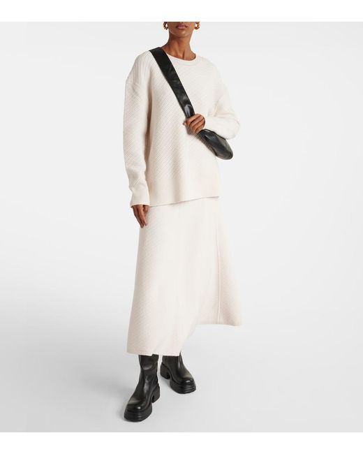 Joseph Natural Ribbed-Knit Wool-Blend Sweater