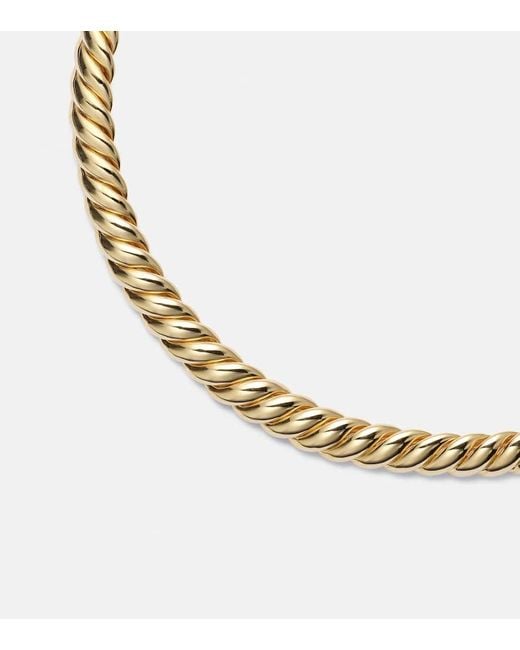 Choker Sculpted Cable di David Yurman in Metallic