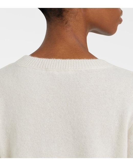 The Row White Pullover Ilura Aus Seide, Kaschmir Und Alpakawolle