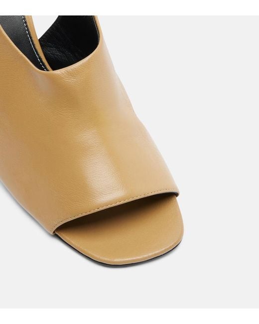 Totême Metallic Leather Slingback Sandals