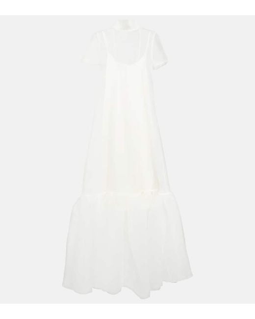 Staud White Maxikleid