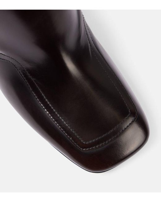 Dries Van Noten Black Loafer-Pumps Aus Leder