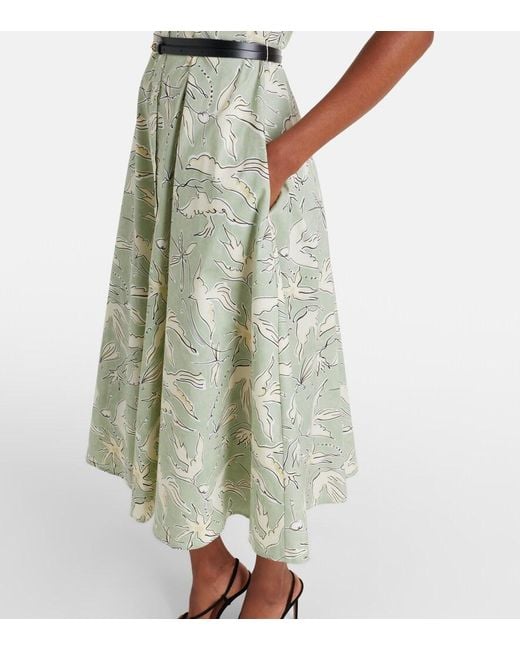 Altuzarra Green Kiera Printed Cotton-Blend Shirt Dress