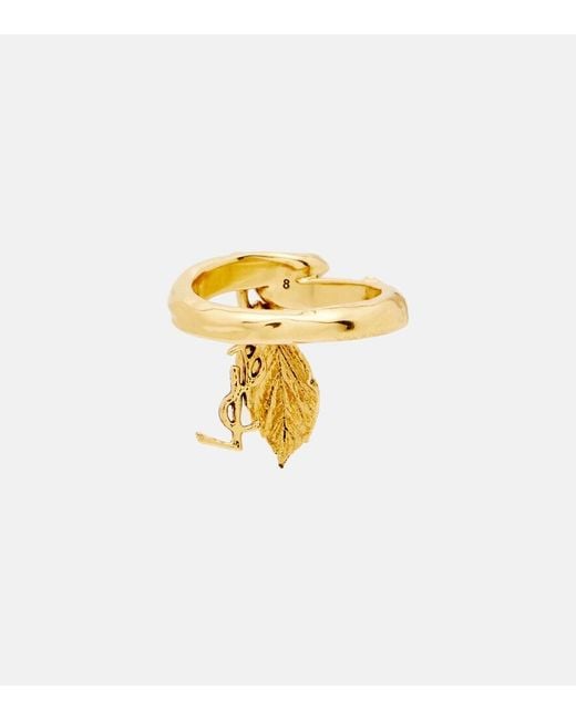 Saint Laurent Metallic Cassandre Ring
