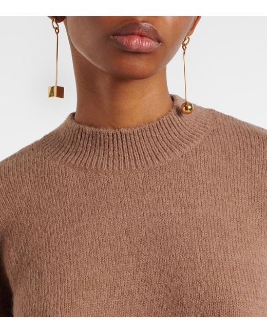 Jacquemus Brown Alpaca And Wool-Blend Sweater