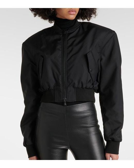 Wardrobe NYC Black Cropped Bomber Jacket