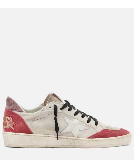 Golden Goose Deluxe Brand Pink Ball Star Suede Sneakers