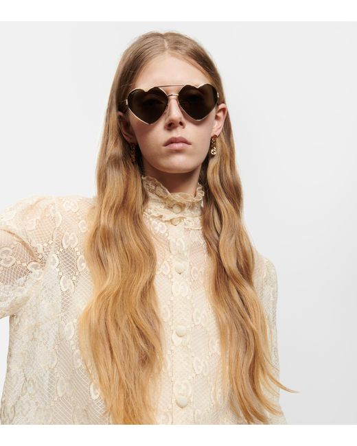gucci heart shaped sunglasses