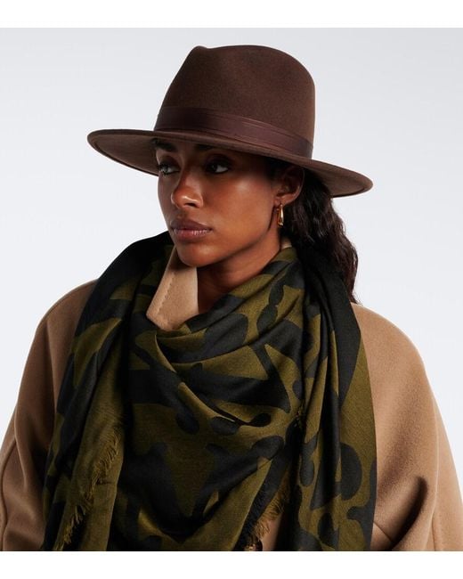 Max Mara Brown Wool And Cashmere Fedora
