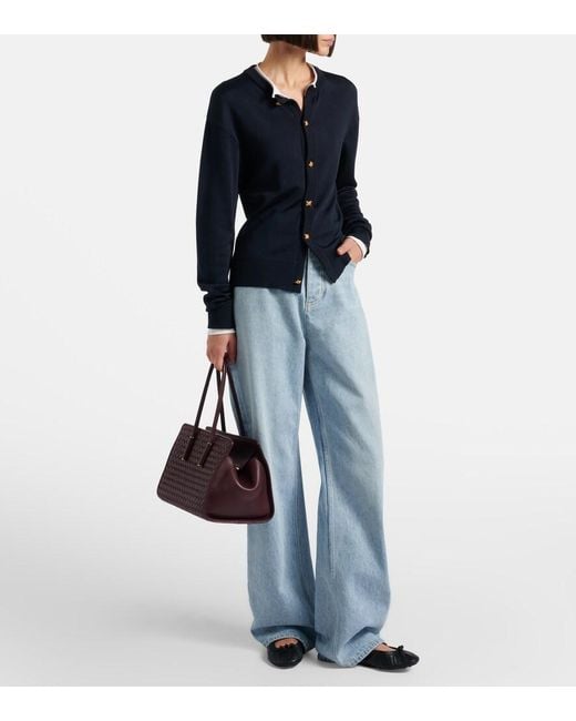 Bottega Veneta Green Fantasmina Knot Leather Ballet Flats
