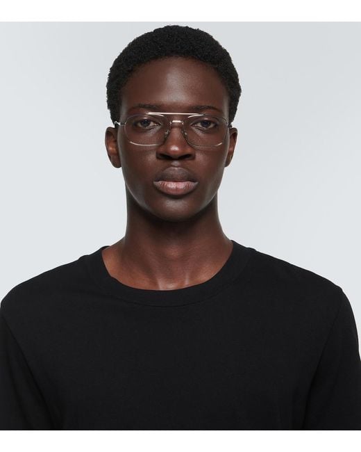 Dior Aviator-Brille Diorblacksuito N2U in Metallic für Herren