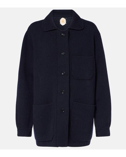 Jardin Des Orangers Blue Jacke Aus Wolle Und Kaschmir