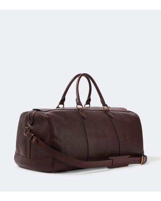Polo Ralph Lauren Brown Heritage Lock Large Leather Duffel Bag for men