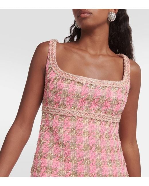 Giambattista Valli Pink Minikleid Aus Tweed
