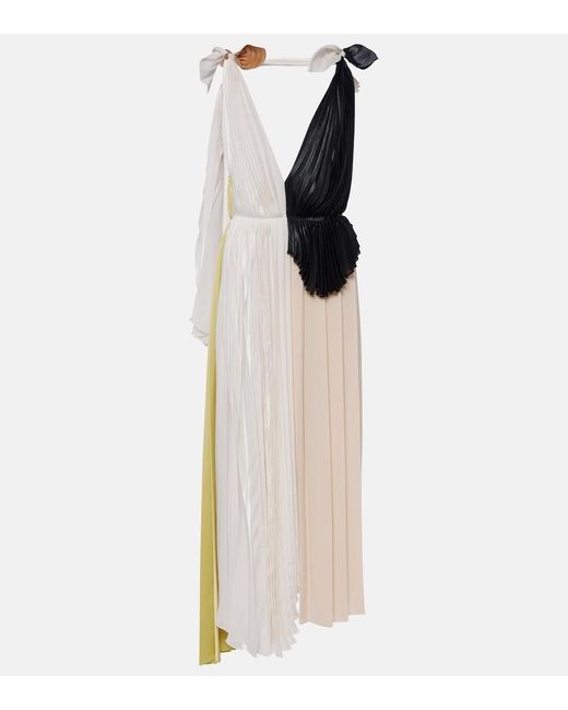 Victoria Beckham White Maxi Dress Polyester