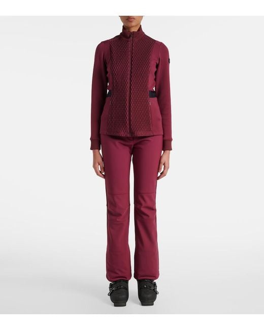 Fusalp Red Meryl Quilted Technical Jacket