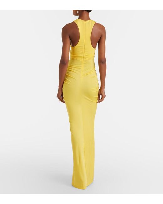 Christopher Esber Metallic Vivenda Cutout Gathered Gown