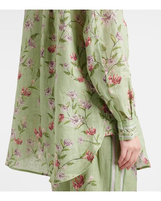 Camicia Cecilia Honeysuckle di Agua Bendita in Green