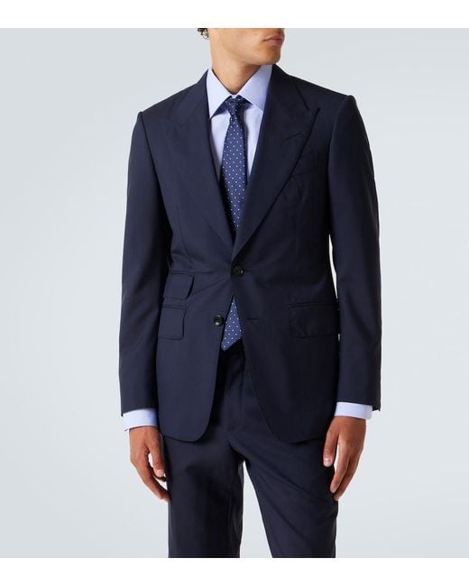 Tom Ford Blue Shelton Wool Suit for men