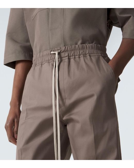 Rick Owens Brown Dietrich Cotton-Blend Straight Pants for men