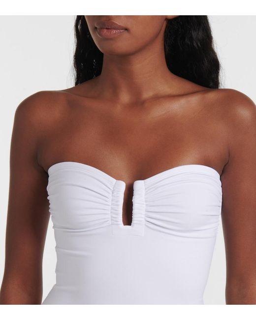 Eres White Bandeau One-Piece Swimsuit