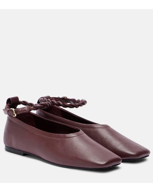 A.Emery Brown Ballerinas Steele Aus Leder