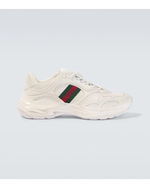 Gucci White 2.0 Leather Sneakers for men