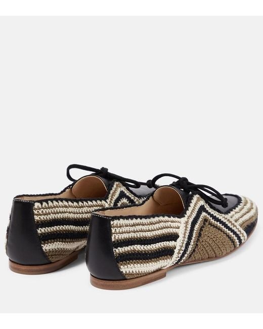 Gabriela Hearst Multicolor Hays Leather-Paneled Crocheted Loafers