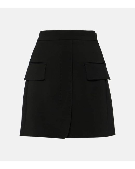 Minifalda en mezcla de lana Max Mara de color Black