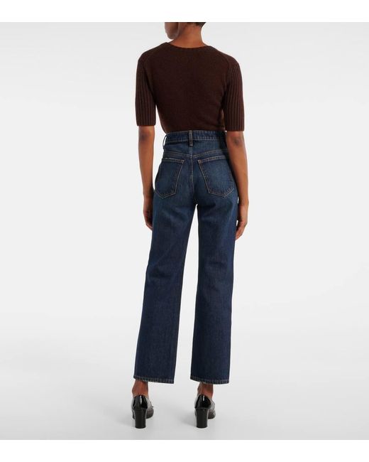 Jeans Rectos Abigail De Tiro Alto Khaite de color Blue