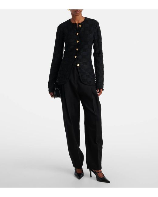 TOVE Blue Robena Virgin Wool Straight Pants