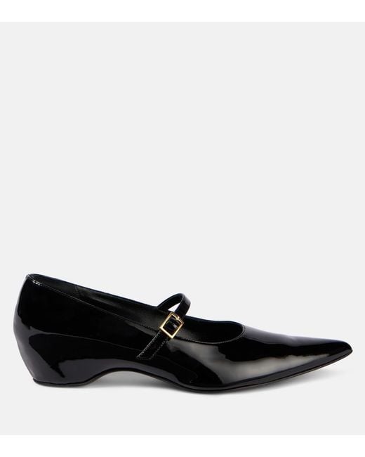 Khaite Black Sybil Mary Jane Ballerina Flats