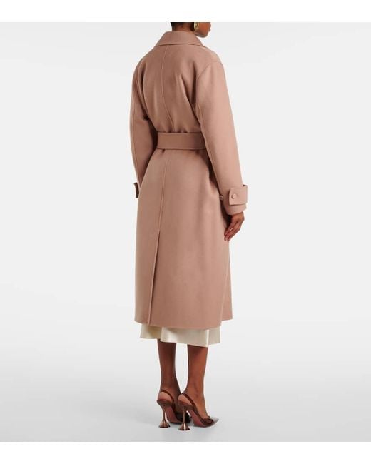 Joseph Pink Arline Wool And Cashmere Wrap Coat