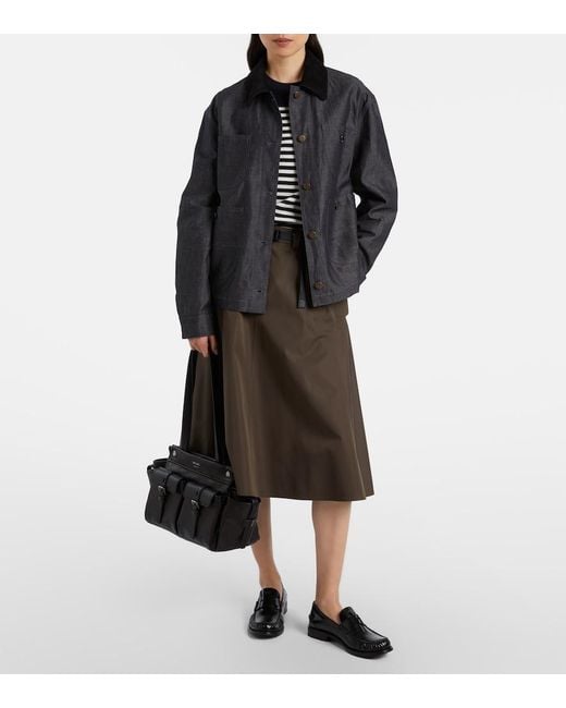 Prada Black Route Leather Tote Bag