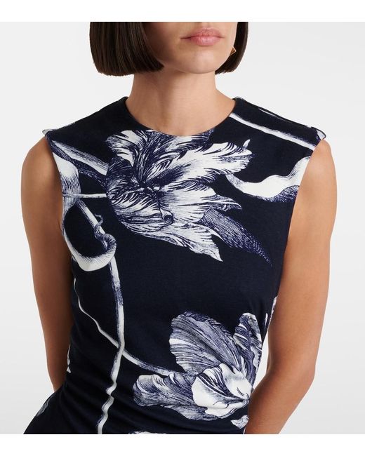 Midi Dresses Erdem de color Blue