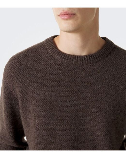 The Row Brown Anish Cashmere And Wool Sweater for men