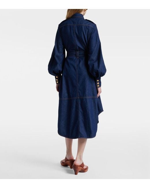 Zimmermann Blue Denim Midi Dress