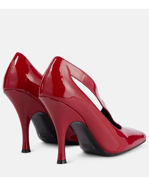 Khaite Red Eva 100 Cutout Patent Leather Pumps