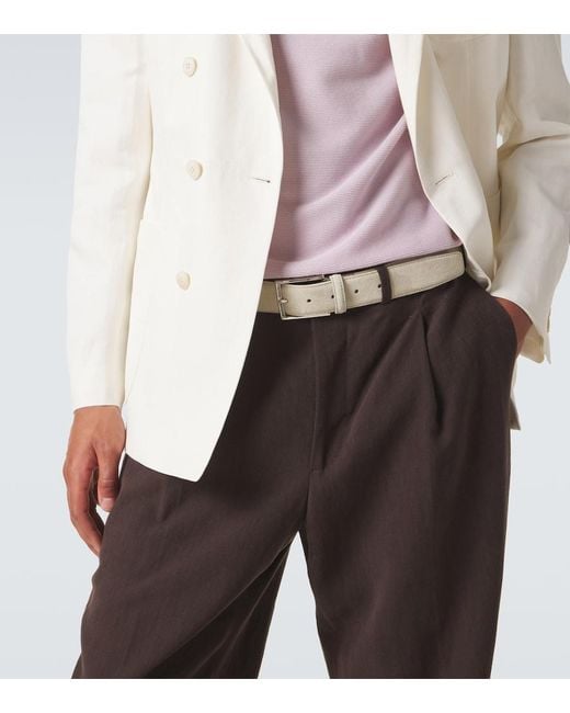 Canali Natural Suede Belt for men