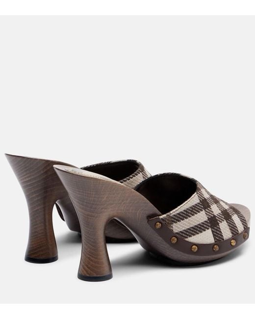 Burberry Brown Check Sandals