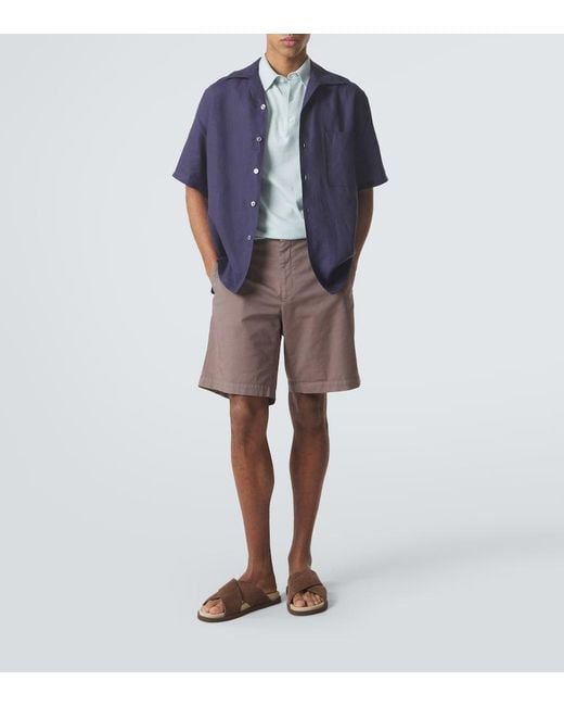 Zegna Blue Linen Shirt for men