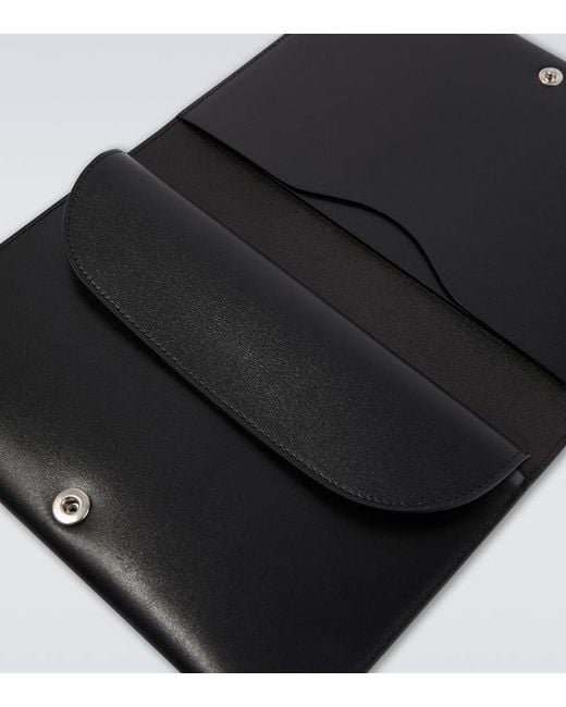The Row Black Leather Pouch for men