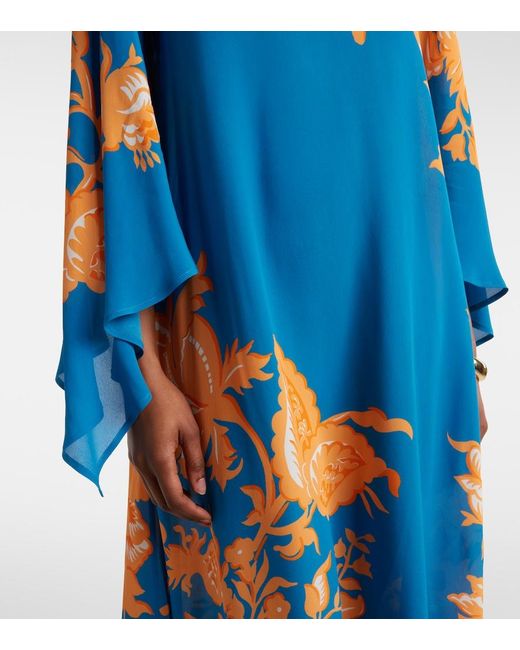 Etro Blue Printed Maxi Dress