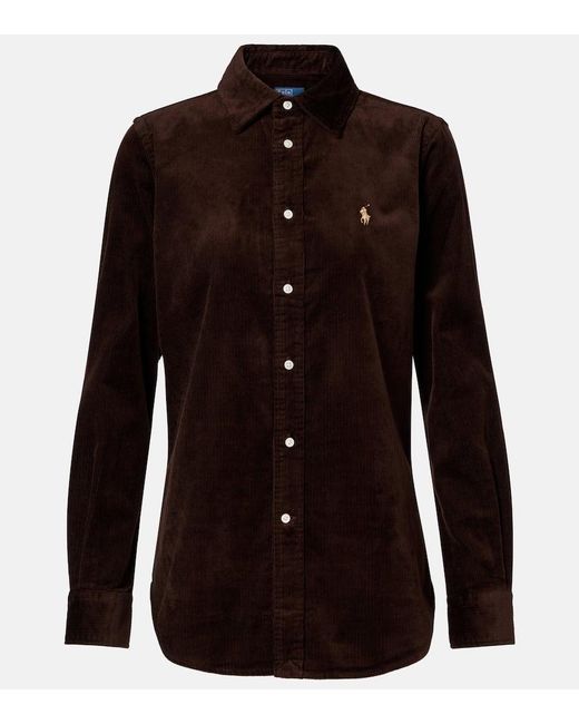 Polo Ralph Lauren Black Cotton Corduroy Shirt